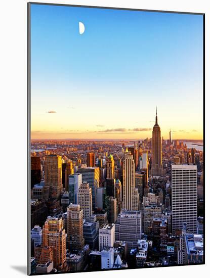 Empire State Building and One World Trade Center at Sunset, Manhattan, New York-Philippe Hugonnard-Mounted Photographic Print