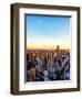 Empire State Building and One World Trade Center at Sunset, Manhattan, New York-Philippe Hugonnard-Framed Photographic Print