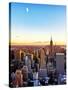 Empire State Building and One World Trade Center at Sunset, Manhattan, New York-Philippe Hugonnard-Stretched Canvas