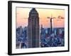 Empire State Building and One World Trade Center at Sunset, Midtown Manhattan, New York City, US-Philippe Hugonnard-Framed Photographic Print