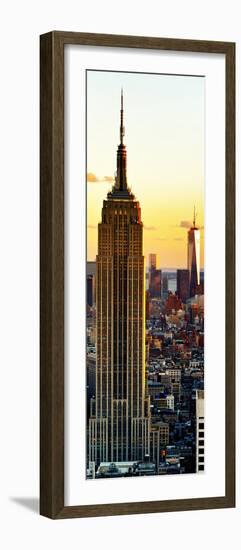 Empire State Building and One World Trade Center at Sunset, Midtown Manhattan, New York City-Philippe Hugonnard-Framed Photographic Print