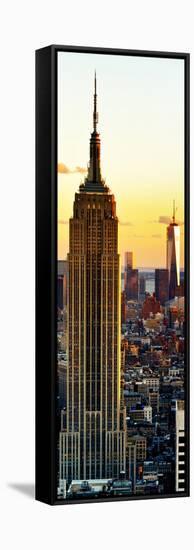 Empire State Building and One World Trade Center at Sunset, Midtown Manhattan, New York City-Philippe Hugonnard-Framed Stretched Canvas