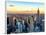 Empire State Building and One World Trade Center at Sunset, Midtown Manhattan, New York City-Philippe Hugonnard-Framed Stretched Canvas