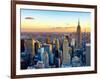 Empire State Building and One World Trade Center at Sunset, Midtown Manhattan, New York City-Philippe Hugonnard-Framed Photographic Print