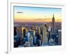 Empire State Building and One World Trade Center at Sunset, Midtown Manhattan, New York City-Philippe Hugonnard-Framed Photographic Print