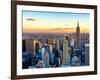 Empire State Building and One World Trade Center at Sunset, Midtown Manhattan, New York City-Philippe Hugonnard-Framed Photographic Print