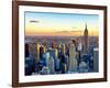 Empire State Building and One World Trade Center at Sunset, Midtown Manhattan, New York City-Philippe Hugonnard-Framed Photographic Print