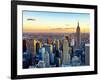 Empire State Building and One World Trade Center at Sunset, Midtown Manhattan, New York City-Philippe Hugonnard-Framed Photographic Print