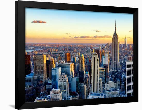 Empire State Building and One World Trade Center at Sunset, Midtown Manhattan, New York City-Philippe Hugonnard-Framed Photographic Print