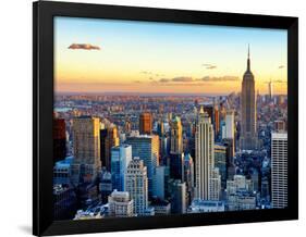 Empire State Building and One World Trade Center at Sunset, Midtown Manhattan, New York City-Philippe Hugonnard-Framed Photographic Print