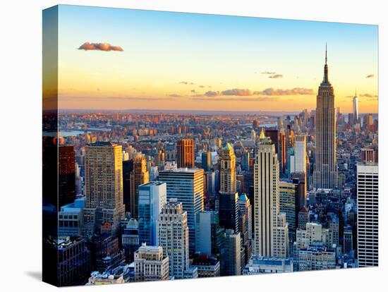 Empire State Building and One World Trade Center at Sunset, Midtown Manhattan, New York City-Philippe Hugonnard-Stretched Canvas