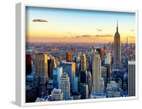 Empire State Building and One World Trade Center at Sunset, Midtown Manhattan, New York City-Philippe Hugonnard-Framed Photographic Print