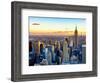 Empire State Building and One World Trade Center at Sunset, Midtown Manhattan, New York City-Philippe Hugonnard-Framed Photographic Print
