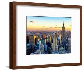 Empire State Building and One World Trade Center at Sunset, Midtown Manhattan, New York City-Philippe Hugonnard-Framed Photographic Print