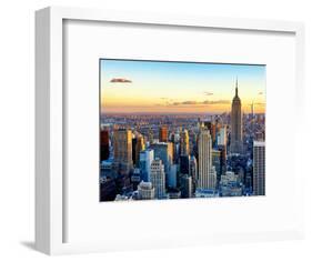 Empire State Building and One World Trade Center at Sunset, Midtown Manhattan, New York City-Philippe Hugonnard-Framed Photographic Print