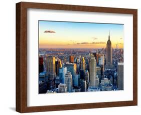 Empire State Building and One World Trade Center at Sunset, Midtown Manhattan, New York City-Philippe Hugonnard-Framed Photographic Print