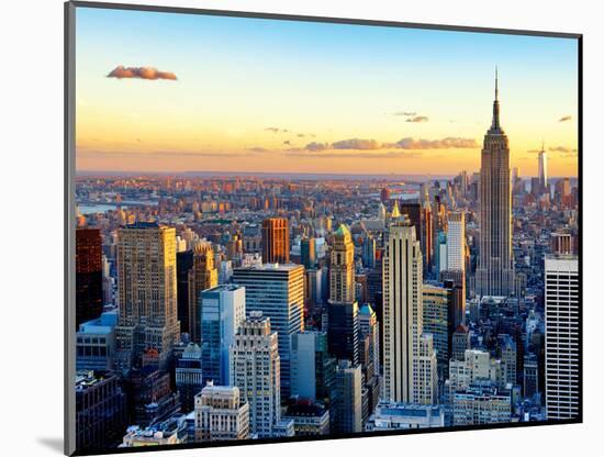 Empire State Building and One World Trade Center at Sunset, Midtown Manhattan, New York City-Philippe Hugonnard-Mounted Photographic Print