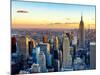 Empire State Building and One World Trade Center at Sunset, Midtown Manhattan, New York City-Philippe Hugonnard-Mounted Premium Photographic Print