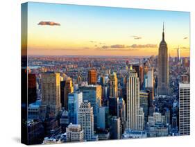 Empire State Building and One World Trade Center at Sunset, Midtown Manhattan, New York City-Philippe Hugonnard-Stretched Canvas