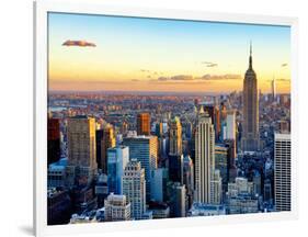 Empire State Building and One World Trade Center at Sunset, Midtown Manhattan, New York City-Philippe Hugonnard-Framed Photographic Print