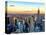 Empire State Building and One World Trade Center at Sunset, Midtown Manhattan, New York City-Philippe Hugonnard-Stretched Canvas