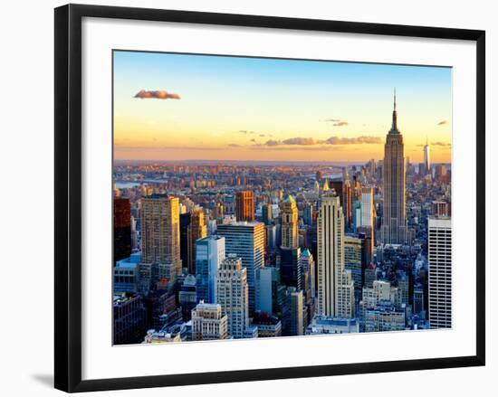 Empire State Building and One World Trade Center at Sunset, Midtown Manhattan, New York City-Philippe Hugonnard-Framed Photographic Print