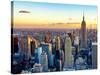 Empire State Building and One World Trade Center at Sunset, Midtown Manhattan, New York City-Philippe Hugonnard-Stretched Canvas