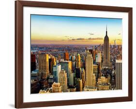 Empire State Building and One World Trade Center at Sunset, Midtown Manhattan, New York City-Philippe Hugonnard-Framed Photographic Print