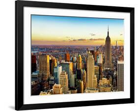 Empire State Building and One World Trade Center at Sunset, Midtown Manhattan, New York City-Philippe Hugonnard-Framed Photographic Print