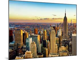 Empire State Building and One World Trade Center at Sunset, Midtown Manhattan, New York City-Philippe Hugonnard-Mounted Photographic Print