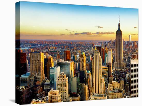 Empire State Building and One World Trade Center at Sunset, Midtown Manhattan, New York City-Philippe Hugonnard-Stretched Canvas