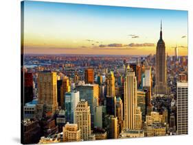 Empire State Building and One World Trade Center at Sunset, Midtown Manhattan, New York City-Philippe Hugonnard-Stretched Canvas