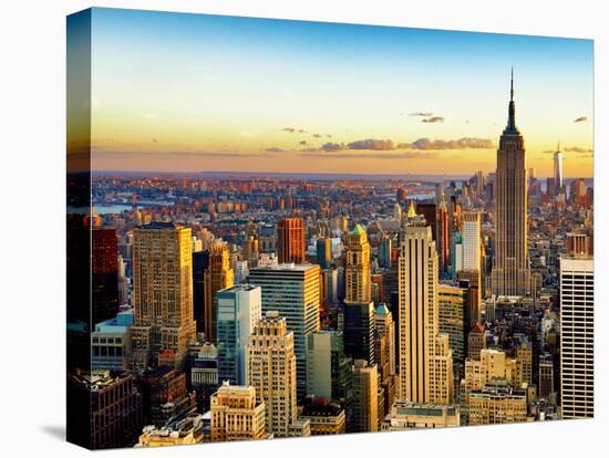 Empire State Building and One World Trade Center at Sunset, Midtown Manhattan, New York City-Philippe Hugonnard-Stretched Canvas