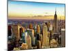 Empire State Building and One World Trade Center at Sunset, Midtown Manhattan, New York City-Philippe Hugonnard-Mounted Premium Photographic Print