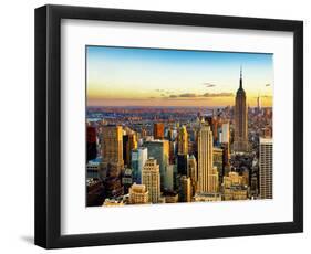 Empire State Building and One World Trade Center at Sunset, Midtown Manhattan, New York City-Philippe Hugonnard-Framed Photographic Print