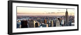 Empire State Building and One World Trade Center at Sunset, Midtown Manhattan, New York City-Philippe Hugonnard-Framed Photographic Print