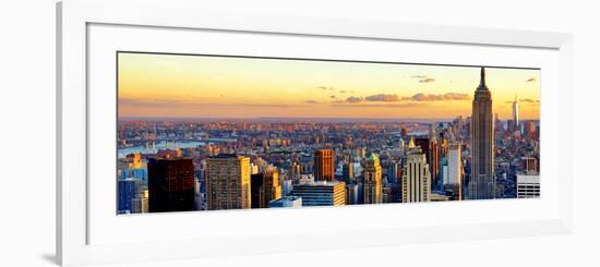 Empire State Building and One World Trade Center at Sunset, Midtown Manhattan, New York City-Philippe Hugonnard-Framed Photographic Print