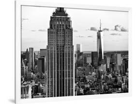 Empire State Building and One World Trade Center at Sunset, Midtown Manhattan, NYC-Philippe Hugonnard-Framed Photographic Print