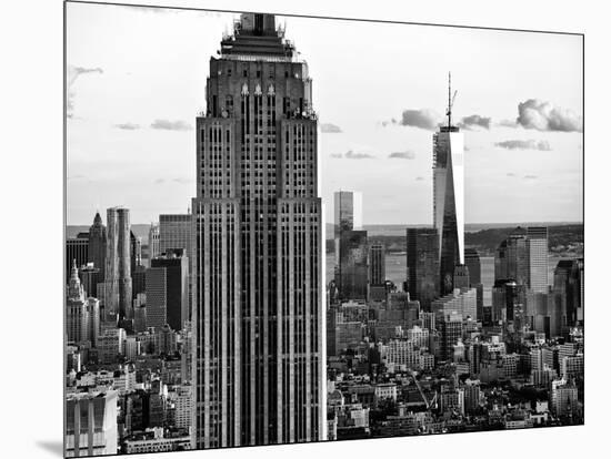 Empire State Building and One World Trade Center at Sunset, Midtown Manhattan, NYC-Philippe Hugonnard-Mounted Photographic Print