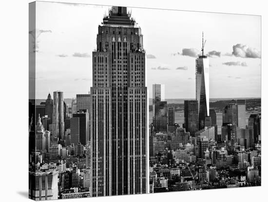 Empire State Building and One World Trade Center at Sunset, Midtown Manhattan, NYC-Philippe Hugonnard-Stretched Canvas