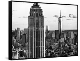 Empire State Building and One World Trade Center at Sunset, Midtown Manhattan, NYC-Philippe Hugonnard-Framed Stretched Canvas