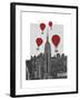 Empire State Building and Red Hot Air Balloons-Fab Funky-Framed Art Print