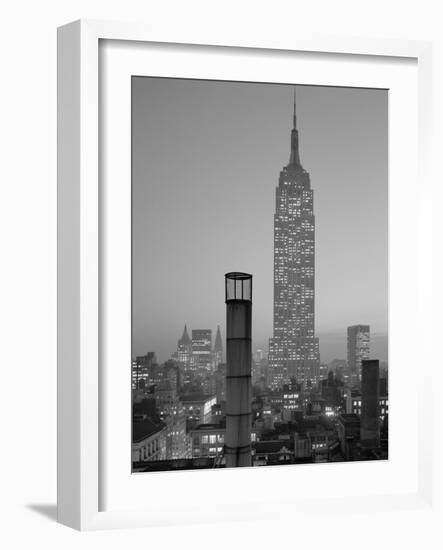 Empire State Building at Night-GE Kidder Smith-Framed Photographic Print