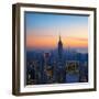 Empire State Building at Sunset from Top of the Rock Observatory-Andria Patino-Framed Photographic Print