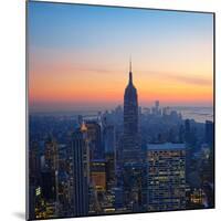 Empire State Building at Sunset from Top of the Rock Observatory-Andria Patino-Mounted Photographic Print