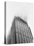 Empire State Building Burning after Plane Crash-Charles Seawood-Stretched Canvas