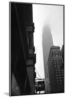 Empire State Building Burning after Plane Crash-null-Mounted Photographic Print