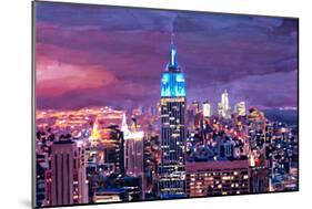 Empire State Building Feeling Like A Blue Giant-Markus Bleichner-Mounted Art Print