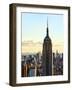 Empire State Building from Rockefeller Center at Dusk, Manhattan, New York City, United States-Philippe Hugonnard-Framed Photographic Print