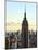 Empire State Building from Rockefeller Center at Dusk, Manhattan, New York City, United States-Philippe Hugonnard-Mounted Photographic Print